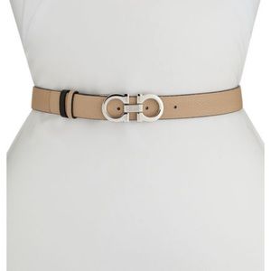 SALVATORE FERRAGAMO GANCINI BELT BLACK NEW BISQE